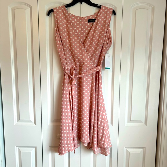DN Designs Dresses & Skirts - NWT Women's Handkerchief Hem Polka Dot Tie Waist Dress
